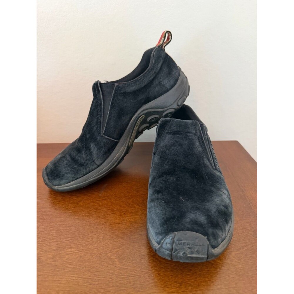 Merrell Jungle Moc Midnight Black Suede Slip On Shoes Women’s Size 11